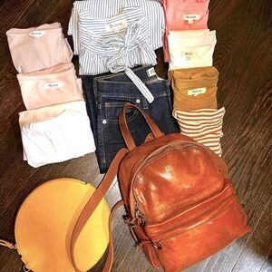 NWT MADEWELL BUNDLE free gifts $15 min TANKS jeans seersucker skirt S XS